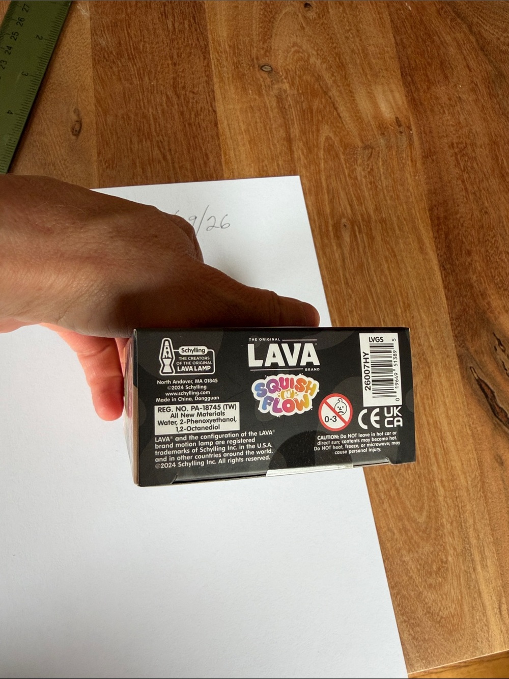 Schilling LAVA Brand Squish N’ Flow Purple Glow In The Dark - Picture 2 of 6